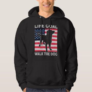 Walk A Dog Accessories Usa Flag Life Goal Walk The Hoodie