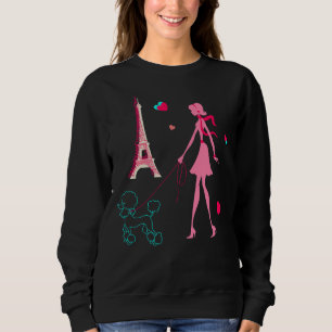 Walk A Poodle In Paris Sweatshirt