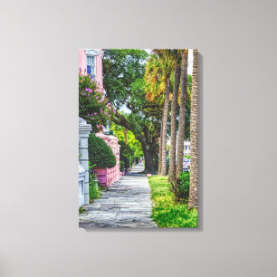 Walk Along Rainbow Row Canvas Print