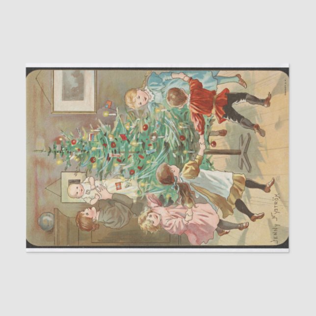 Walk Around the Christmas Tree by Jenny Nystrom Tissue Paper (Front)