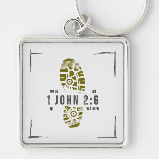 Walk as He walked premium square keychain