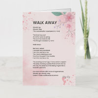 Walk Away - Courage Empowerment Poem Poster