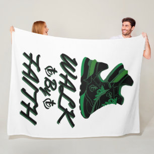 Walk By Faith Bible Quote Fleece Blanket