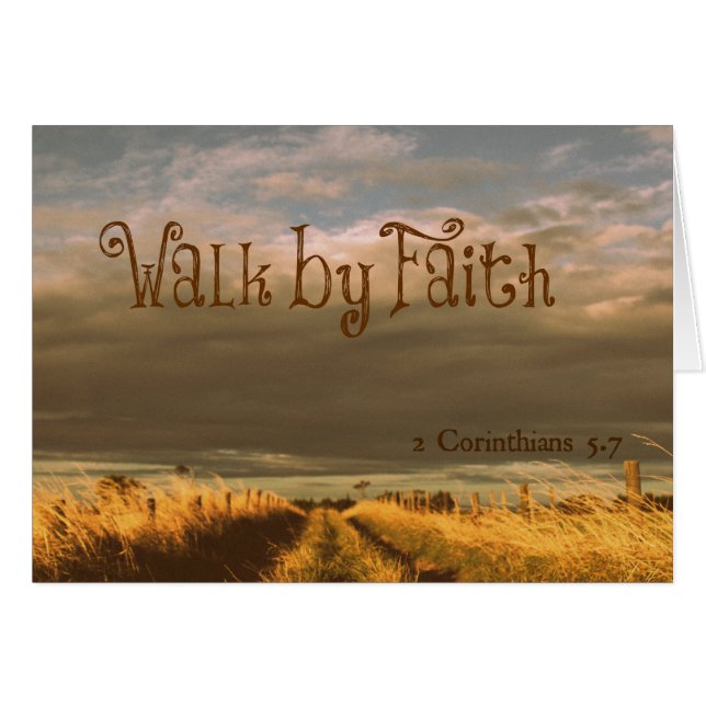 Walk by Faith Bible Verse Scripture (Front Horizontal)