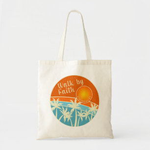 Walk by Faith Christian Design Tote Bag