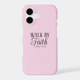 Walk by Faith Christian Living Pink Simple