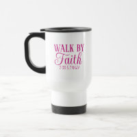 Walk by Faith Christian Living Pink Simple