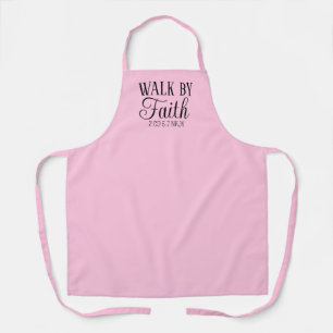 Walk by Faith Christian Living Soft Pink Simple Apron