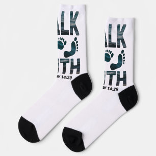 Walk By Faith Christian Ocean  Socks
