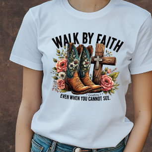 Walk by faith Christian T-Shirt