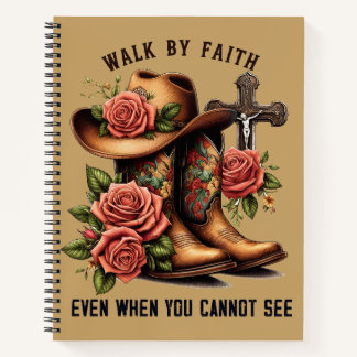 Walk By Faith Christian | Western Cowgirl Faith Notebook
