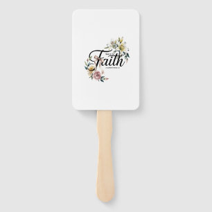 “Walk by Faith Floral Scripture Design  Hand Fan