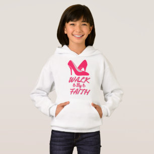 Walk By Faith Hot Pink Bible Quote Girl's