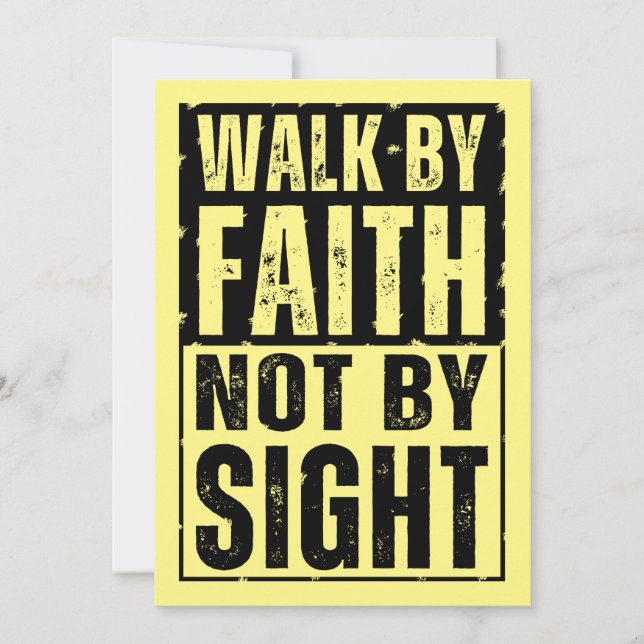 WALK BY FAITH NOT BY SIGHT  HOLIDAY CARD (Front)