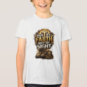 Walk By Faith Not By Sight Tri-Blend Shirt