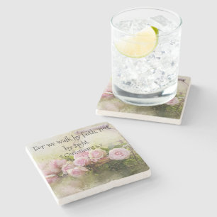 Walk by Faith Stone Coaster