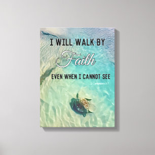 Walk by faith wall art Canvas