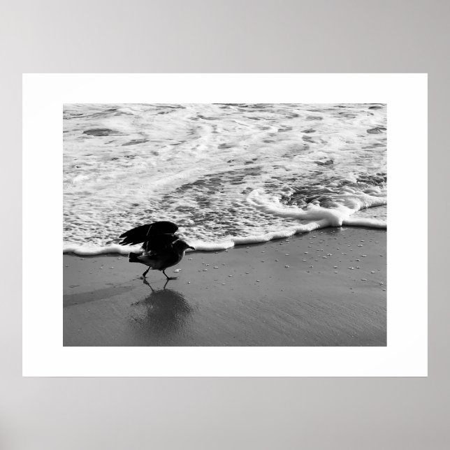 Walk by the Waves California Colour Photography Poster (Front)