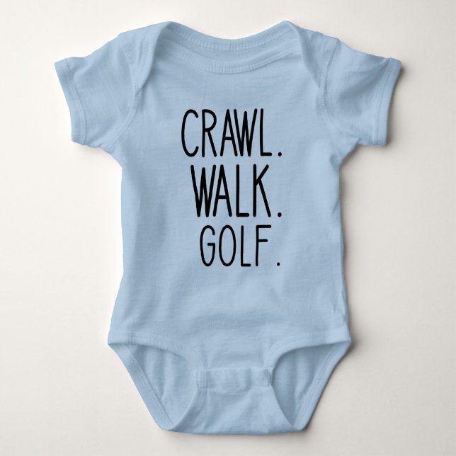Walk Crawl Golf - Cute Golf Baby Bodysuit (Front)