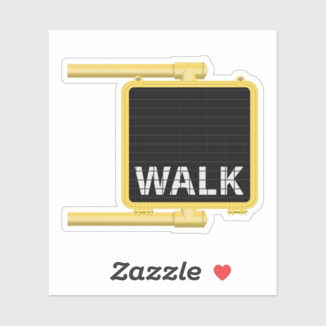 Walk Cross Walk Sign (Sheet)