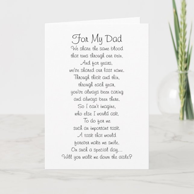 "Walk Down the Aisle" Card (Front)