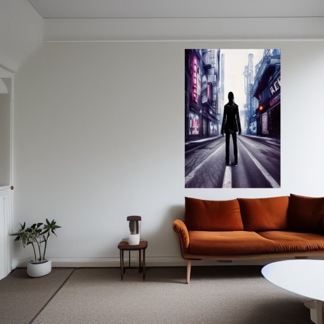 Walk down the empty street | AI Art Poster (Creator Uploaded)