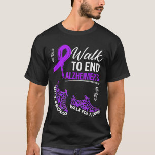 Walk for a alzheimer's awareness purple ribbon T-Shirt