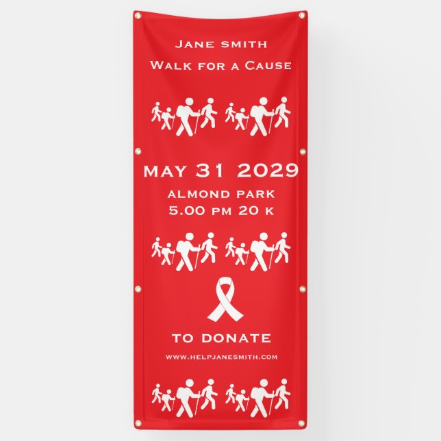 Walk For A Cause Raise Funds Banner (Vertical)