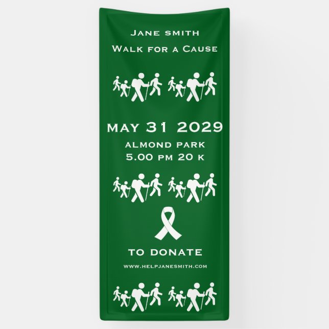 Walk For A Cause Raise Funds Banner (Vertical)