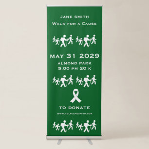 Walk For A Cause Raise Funds Retractable Banner