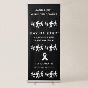 Walk For A Cause Raise Funds Retractable Banner