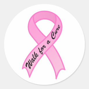 Walk for a Cure Pink Ribbon Sticker