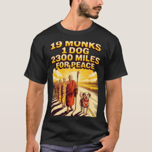 Walk For Peace Buddhist Monks Artwork T-Shirt