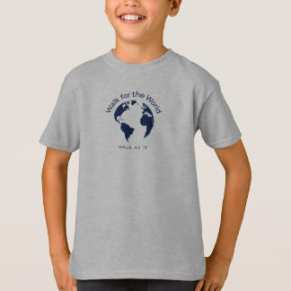 Walk For The World T-Shirt - Boys Dark Grey