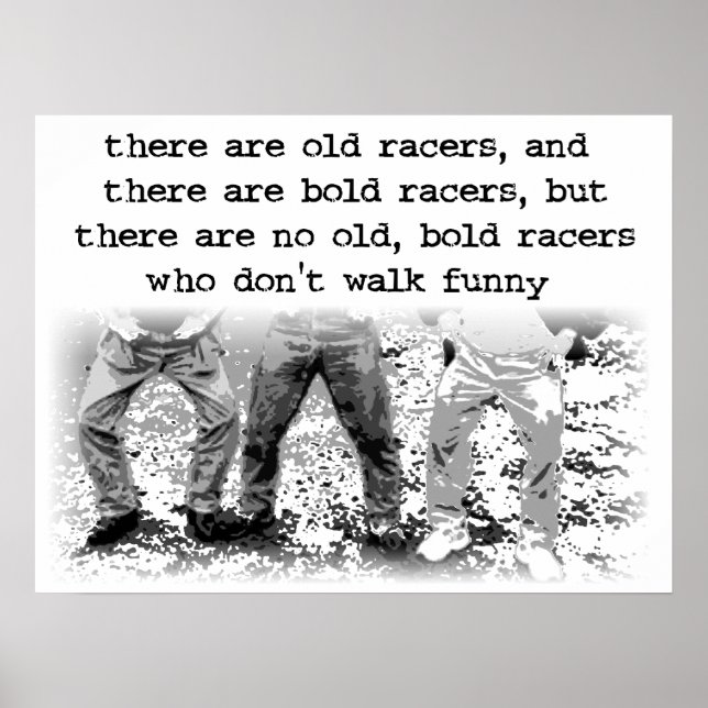 Walk Funny Dirt Bike Motocross Poster (Front)