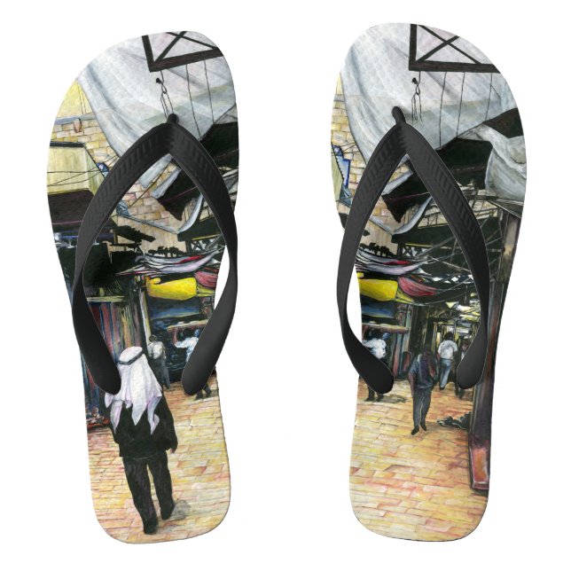 Walk Home through Antiquity, Jerusalem Flip Flops (Footbed)