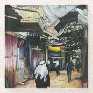 Walk Home through Antiquity, Jerusalem Glass Coaster