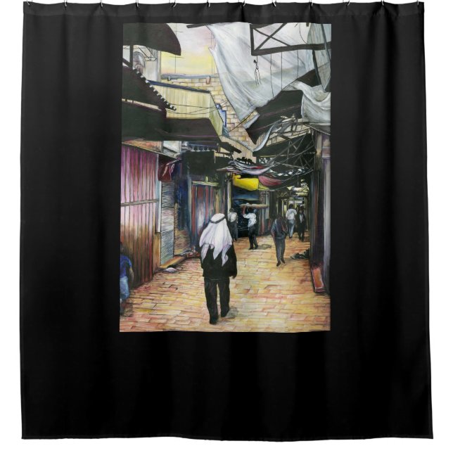 Walk Home through Antiquity, Jerusalem Shower Curtain (Front)
