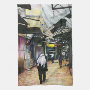 Walk Home through Antiquity, Jerusalem Tea Towel