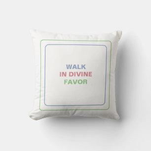 Walk in Divine Favour: Embrace Spiritual Guidance Cushion