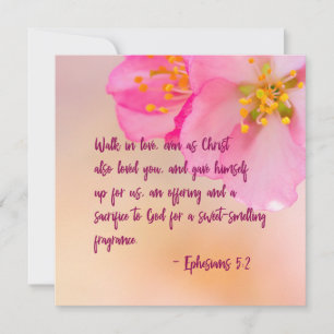 Walk In Love Christian Floral Inspirational