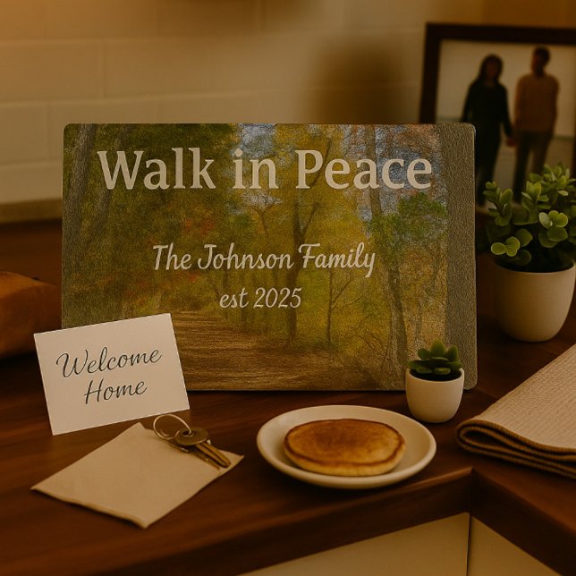 Walk in Peace Lovely Forest Path  Cutting Board (Creator Uploaded)