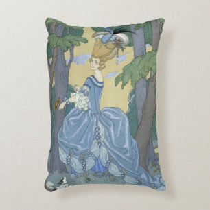 Walk in the Forest, illustration for 'Fetes Galant Decorative Cushion