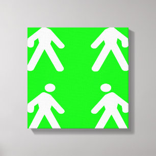 Walk in the green canvas print