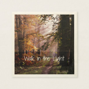 Walk in the Light Bible Verse Napkin