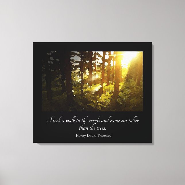 Walk in the Woods Thoreau Quote  Canvas Print (Front)