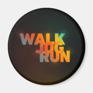 Walk Jog Run Connected Rainbow Type Magnet
