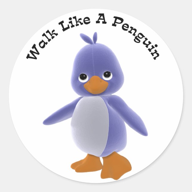 Walk Like A Penguin Sticker (Front)