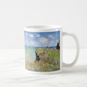 Walk on the Cliff at Pourville - Claude Monet Coffee Mug