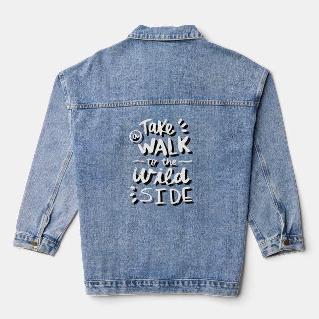 Walk on the Wild Side - Retro Tee Denim Jacket (Back)